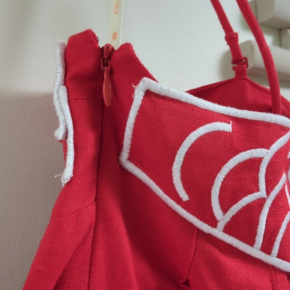 FARM Rio Red Maxi Dress with Fish Design - Picture 7 of 8